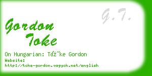 gordon toke business card